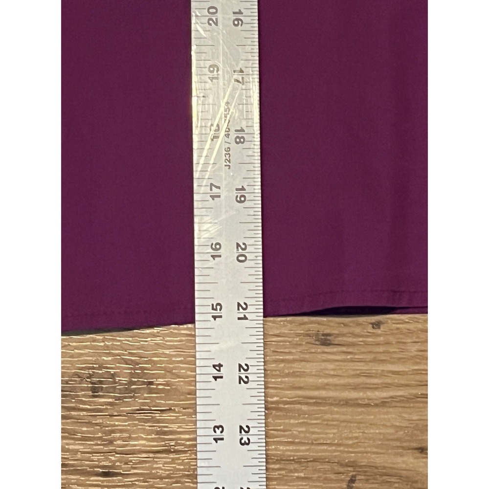 PINCH Puff Sleeve Blouse Womens Medium Purple Ruffle V-Neck Cotton Poplin Top - Picture 7 of 8